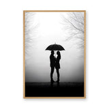 Photography Modern Minimalist Wall Art – Romantic Umbrella Couple Print