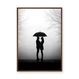 Photography Modern Minimalist Wall Art – Romantic Umbrella Couple Print