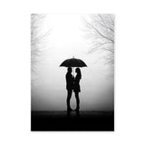 Photography Modern Minimalist Wall Art – Romantic Umbrella Couple Print