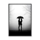 Photography Modern Minimalist Wall Art – Romantic Umbrella Couple Print