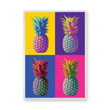 Pineapple Pop Art Wall Art – Colorful Tropical Fruit Grid