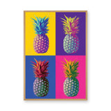 Pineapple Pop Art Wall Art – Colorful Tropical Fruit Grid