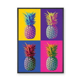 Pineapple Pop Art Wall Art – Colorful Tropical Fruit Grid