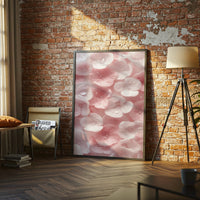 Pink and White Floral Wall Décor Wall Poster – Aesthetic Flower Print for Home Decor
