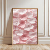 Pink and White Floral Wall Décor Wall Poster – Aesthetic Flower Print for Home Decor