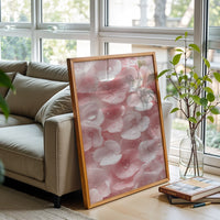 Pink and White Floral Wall Décor Wall Poster – Aesthetic Flower Print for Home Decor
