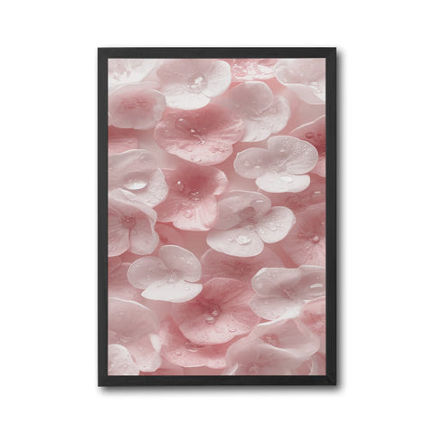 Pink and White Floral Wall Décor Wall Poster – Aesthetic Flower Print for Home Decor