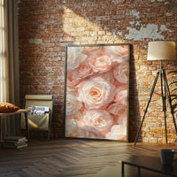 Pink and White Roses Aesthetic Wall Print