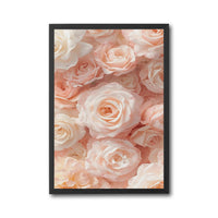 Pink and White Roses Aesthetic Wall Print