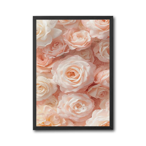 Pink and White Roses Aesthetic Wall Print
