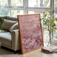 Pink Cherry Blossoms Wall Print Poster – Aesthetic Floral Nature Print for Home Décor
