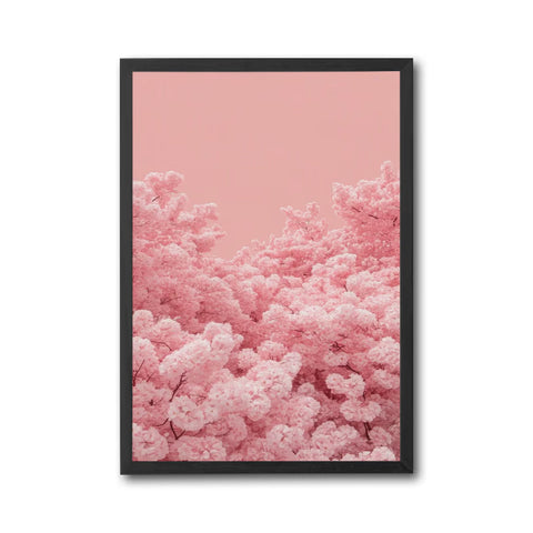 Pink Cherry Blossoms Wall Print Poster – Aesthetic Floral Nature Print for Home Décor