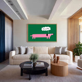 Pink Dog Pop Art Wall Art – Funny Pissmelke Thought Bubble
