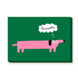 Pink Dog Pop Art Wall Art – Funny Pissmelke Thought Bubble