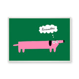 Pink Dog Pop Art Wall Art – Funny Pissmelke Thought Bubble
