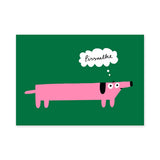 Pink Dog Pop Art Wall Art – Funny Pissmelke Thought Bubble