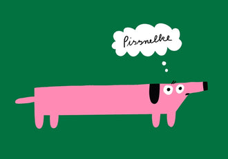 Pink Dog Pop Art Wall Art – Funny Pissmelke Thought Bubble