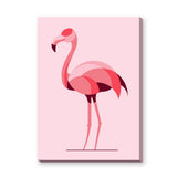 Pink Flamingo Minimalist Wall Art – Pale Pink Nursery Bird Print