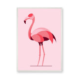 Pink Flamingo Minimalist Wall Art – Pale Pink Nursery Bird Print