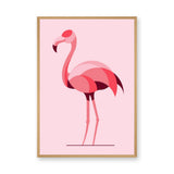 Pink Flamingo Minimalist Wall Art – Pale Pink Nursery Bird Print