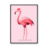Pink Flamingo Minimalist Wall Art – Pale Pink Nursery Bird Print
