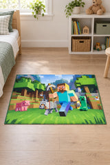 Pixel Gamer Modern Kids Rug in a nursery