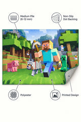 Pixel Gamer Modern Kids Rug – features