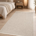 Plain Scandinavian Area Rug in a bedroom