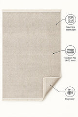 Plain Scandinavian Area Rug – features