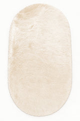 Plush Modern Oval Runner Rug