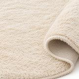 Plush Modern Oval Runner Rug – texture close-up