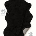 Plush Shag Kids Oval Rug – Black – features