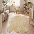 Plush Shag Kids Oval Rug – Cappuccino in a nursery