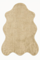 Plush Shag Kids Oval Rug – Cappuccino