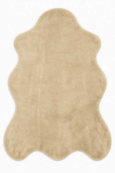 Plush Shag Kids Oval Rug – Cappuccino