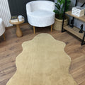 Plush Shag Kids Oval Rug – Cappuccino in a living room