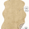 Plush Shag Kids Oval Rug – Cappuccino – features