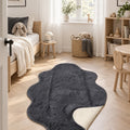 Plush Shag Kids Oval Rug – Charcoal in a nursery