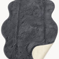 Plush Shag Kids Oval Rug – Charcoal