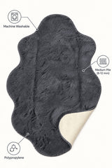 Plush Shag Kids Oval Rug – Charcoal – features