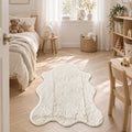 Plush Shag Kids Oval Rug – Cream in a nursery