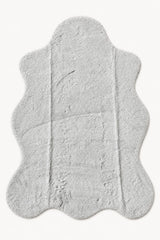 Plush Shag Kids Oval Rug – Gray