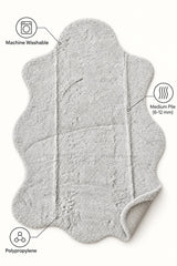 Plush Shag Kids Oval Rug – Gray – features