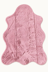 Plush Shag Kids Oval Rug – Pink