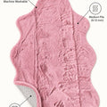 Plush Shag Kids Oval Rug – Pink – features