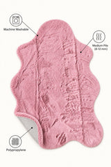 Plush Shag Kids Oval Rug – Pink – features