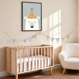 Polar Bear Kids Wall Art – Cute Minimalist Nursery Party Bear