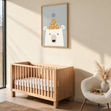 Polar Bear Kids Wall Art – Cute Minimalist Nursery Party Bear