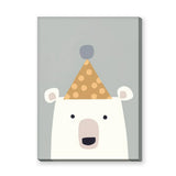 Polar Bear Kids Wall Art – Cute Minimalist Nursery Party Bear