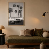 Pontiac GTO Coastal Vintage Wall Art – Palm Tree Seaside Photograph
